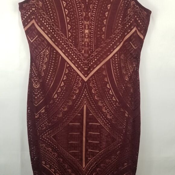 MOSSIMO LINED BURGANDY DRESS. SZ M. - Picture 3 of 16